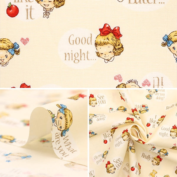 【数量5から】 生地 『スケア マーガレット&ソフィ ホワイト MS7010-14A』