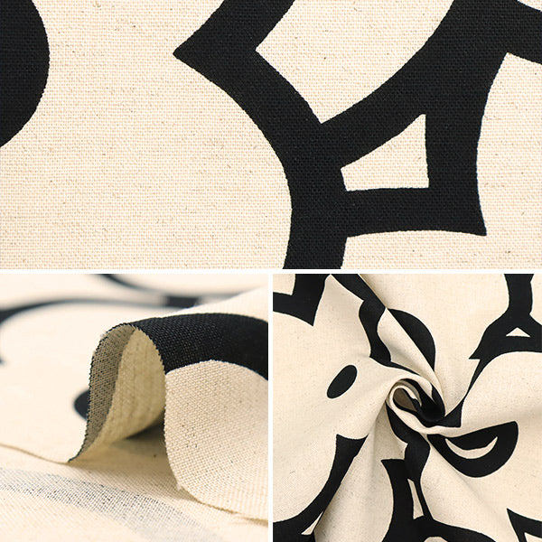 【数量5から】 生地 『う早この布 綿麻キャンバス オクトーバー ブラック UP5862-A』 COTTON KOBAYASHI コットンこばやし 小林繊維