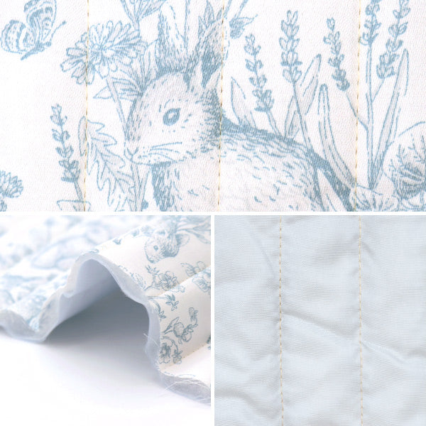 【数量5から】 生地 『コットンサテンキルト ネロリローズ ガーデン ブルー NRF-01Q-BL』