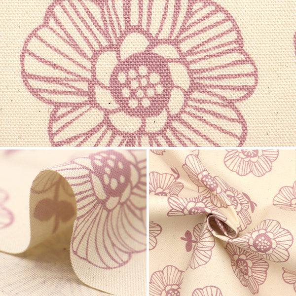 【数量5から】 生地 『オックス 北欧の森 フラワー柄 エクリュ AP32903-2A』