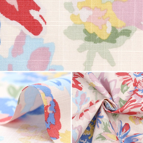 【数量5から】 生地 『エミココレクション スラブクロス フェミニン オフホワイト SEC2501-OW』