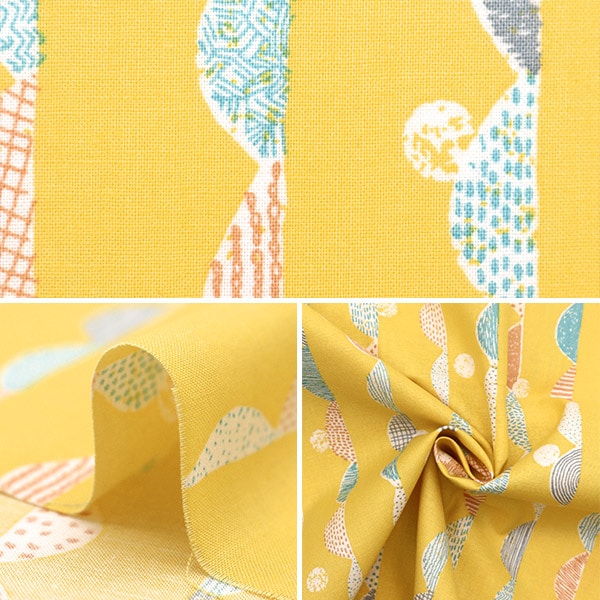 【数量5から】 生地 『ニーナソフリー スケアー メリ イエロー 142-1292-C1』