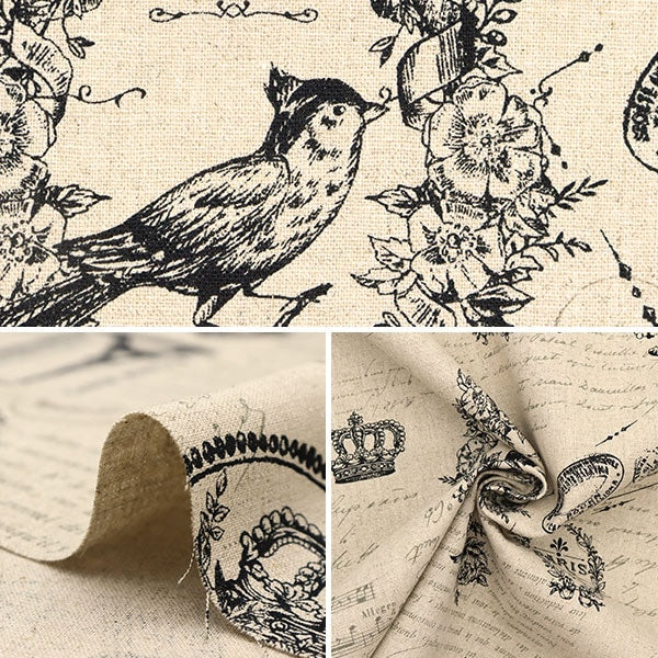 【数量5から】 生地 『綿麻キャンバス GOOD OLDDAYS ナチュラル CR8888-2A』 コスモテキスタイル