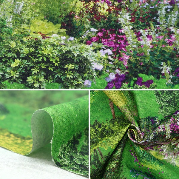 【数量5から】 生地 『インクジェットプリント ガーデン AP8010-1』