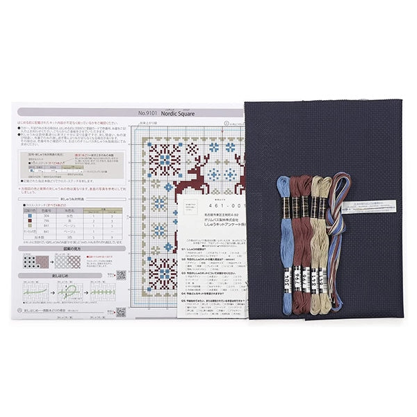 Embroidery kit "Folklore Pattern Nordic Square 9101" Olympus