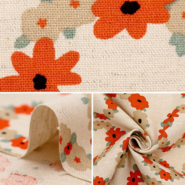 【数量5から】 生地 『う早この布 綿麻キャンバス リース レッド UP5885-A』 COTTON KOBAYASHI コットンこばやし 小林繊維