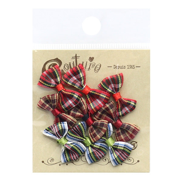 قطع الحرف اليدوية "ميني"الشريطأجزاء ترتان تحقق أحمر/أزرق فاتح/بيج TRP-21" Terai