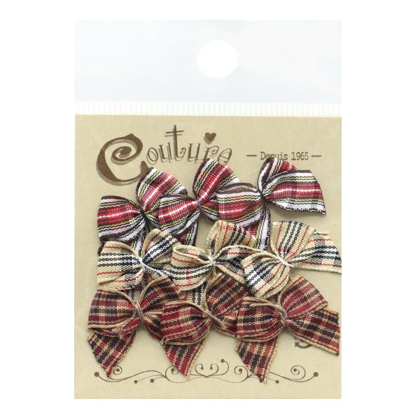 قطع الحرف اليدوية "ميني"الشريطأجزاء ترتان تحقق أحمر/بيج/بني TRP-23" Terai