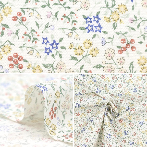 【数量5から】 生地 『ブロード リトルフラワーガーデンミニ マルチカラー SHULIFLS-A』