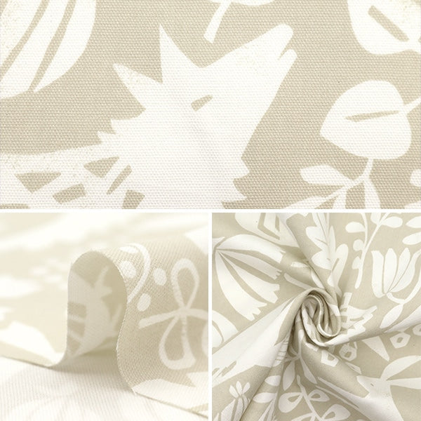 【数量5から】 生地 『オックス モノバード ベージュ NO-MOBI-A』