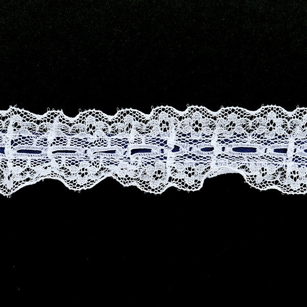 【数量5から】 レース 『リボンラッセルフリル2023 幅約2.5cm 40番色 12432RB-40』