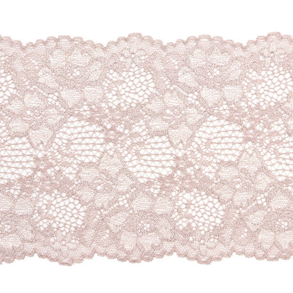 【数量5から】 レースリボンテープ 『ストレッチレース2023 幅約13cm モカ 71R』