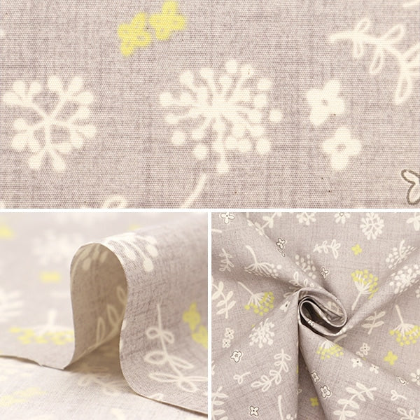 【数量5から】 生地 『ブロード わたげ柄 ナチュラル SHUFLFL-A』