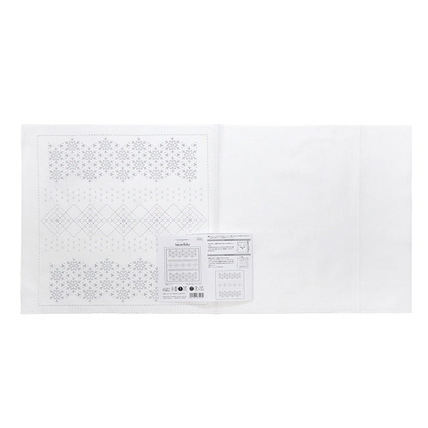 刺しゅう布 『花ふきん布パック スノーフレーク 白 H-1115』 Olympus オリムパス