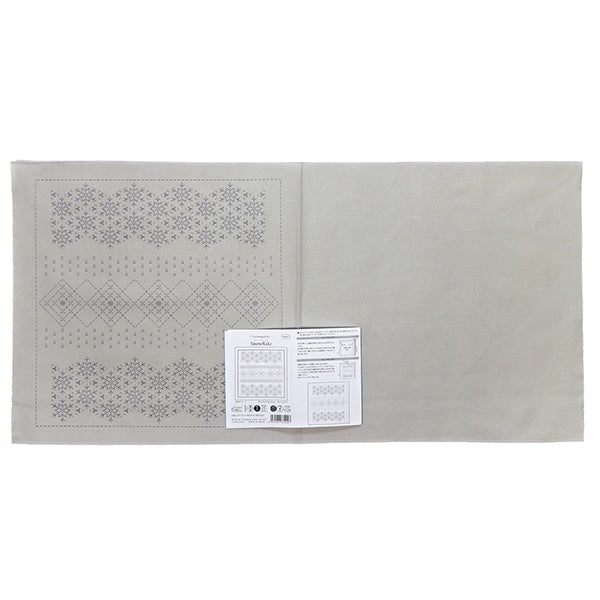 Tissu à broder "Hanachikin Pack Snow Flake Pale Pale Grey H-13115" Olympus