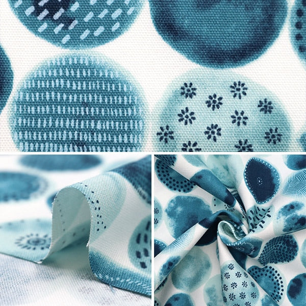 【数量5から】 生地 『水彩ドット オックス ブルー NOX-WAD-BL』 KOKKA コッカ