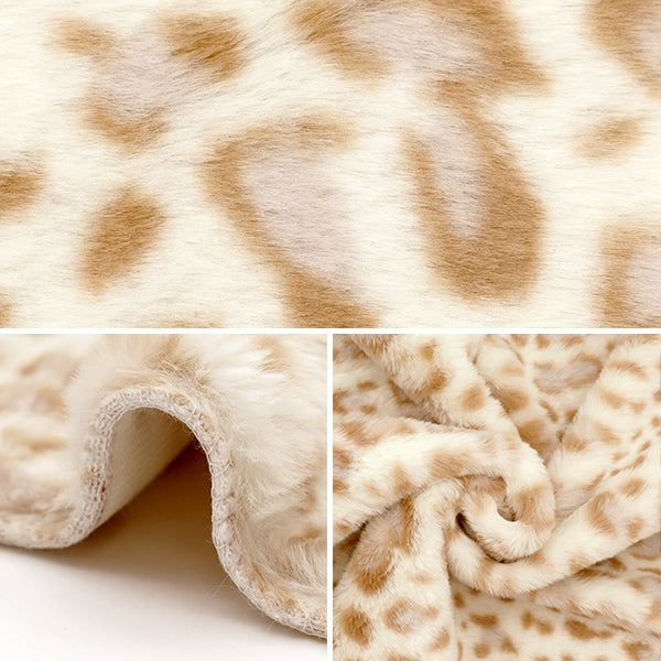 Tela "Piel de conejo animal cortada Tela Patrón de leopardo de aproximadamente 70 cm x 100 cm C-SW-2-1LO"