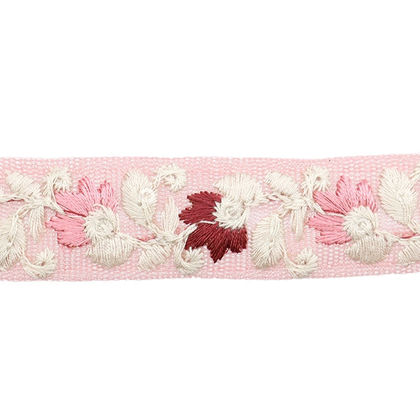 【数量5から】 手芸ブレード 『2022 インド刺繍ブレード ピンク×ピンク 45194B』