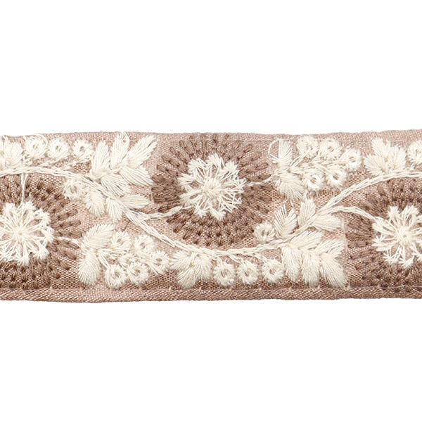 【数量5から】 手芸ブレード 『2022 インド刺繍ブレード ブラウン 43732F』