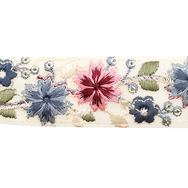 【数量5から】 手芸ブレード 『2023 インド刺繍ブレード ブルー×ピンク 359D』