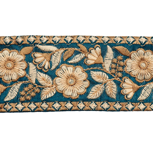 【数量5から】 手芸ブレード 『2023 インド刺繍ブレード ブルー 415A』