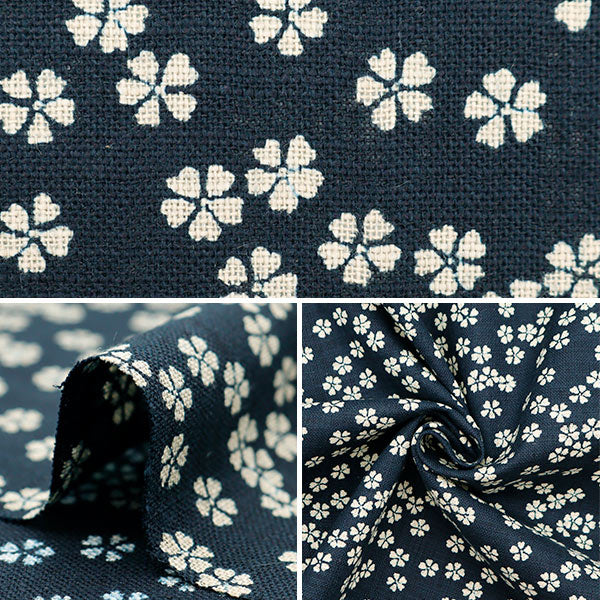 【数量5から】 生地 『ムラ糸クロス単色和調柄 さくら 88223-1-1』