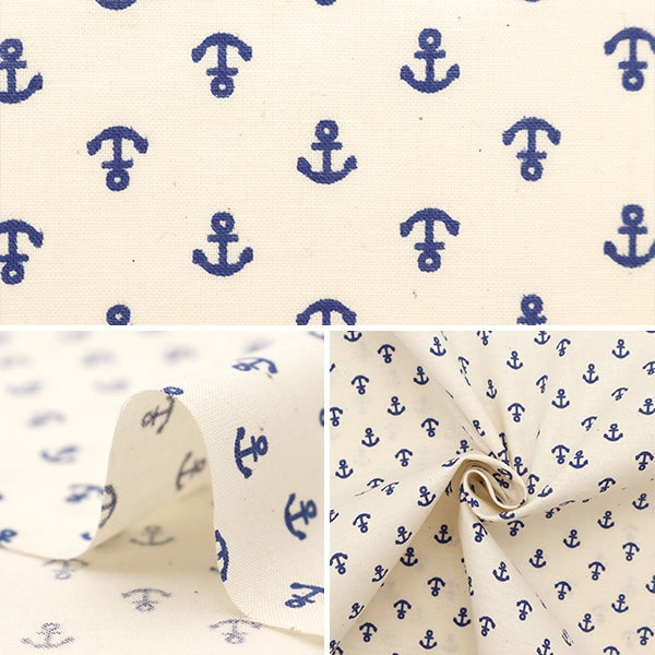 【数量5から】 生地 『シーチング アンカー ナチュラル NO-ANCH-A』