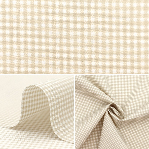【数量5から】 生地 『TCブロード チェック ベージュ NOT-CHEXS-A』