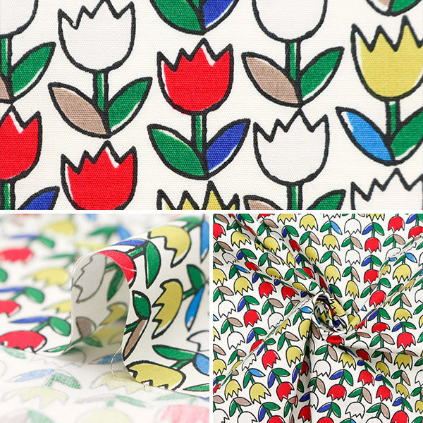 【数量5から】 生地 『ブロード チューリップ ミックス BRTULIP-MIX』