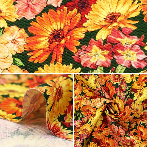 【数量5から】 生地 『USAコットン フラワーフェアリーズ 花柄 DDC1525-SAFFR』