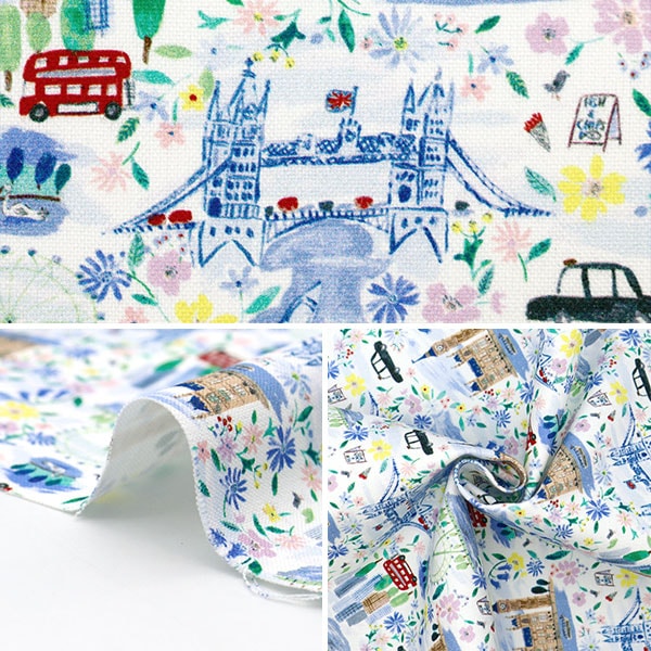 【数量5から】 生地 『リバティ・ファブリックス 11号帆布 プライドアンドブルーム 363J6801-A』 Liberty Japan リバティジャパン