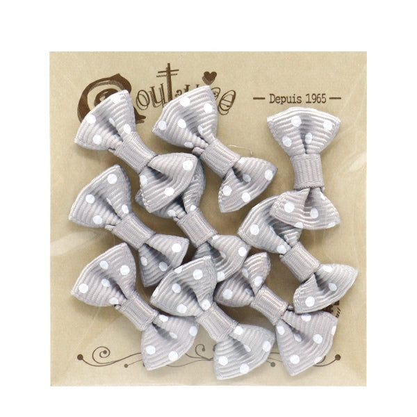 Pièces d'artisanat "miniRubanParties Gloglan Gray x Dot blanc yrp-9" Temple