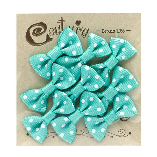 Handwerksteile "MiniFarbbandTeil GloGlan Green x White Dot yrp-12 "Terai