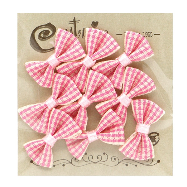 Pièces d'artisanat "miniRubanParties Vérifiez le rose YRP-13" Temple