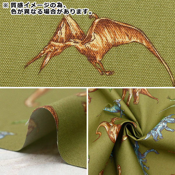 【数量5から】 生地 『オックス お気に入りシリーズ ダイナソーパーク ブラック MOWF-152BK』