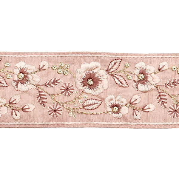 【数量5から】 手芸ブレード 『2023 インド刺繍ブレード ピンク×ピンク 903F』