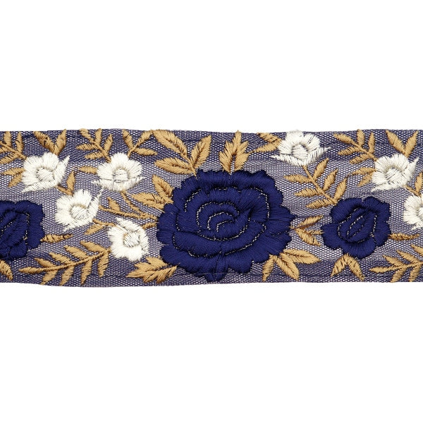 【数量5から】 手芸ブレード 『2023 インド刺繍ブレード ブラック×ブラック 2127E』