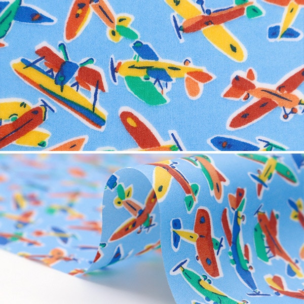 Tela "Liberty Fabric Laminedcortada Tela Aproximadamente 33 x 50 cm Miles Adventure CR363419624bu" Libertad Japón