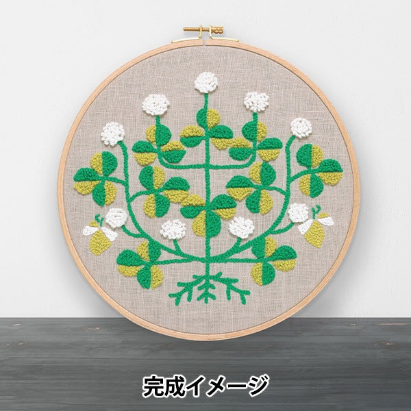 Embroidery kit "Punch Needle Kit Clover JPT75" DMC x points and linear patterns