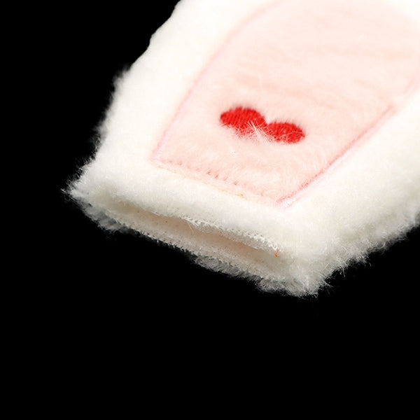 قطع اشغال يدوية "قطع ديكور اذن ارنب كبيرة مع قلب ابيض 10-4317"