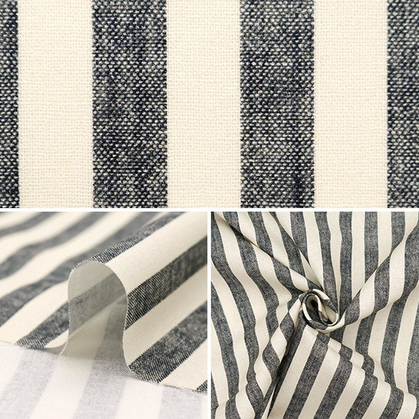 【数量5から】 生地 『シーチング デジタルスペック ストライプ大 ブラック B83240Z-80』