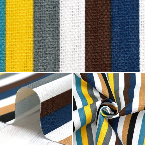 【数量5から】 生地 『インテリアプリント ストライプ柄 IP2402WY-08』