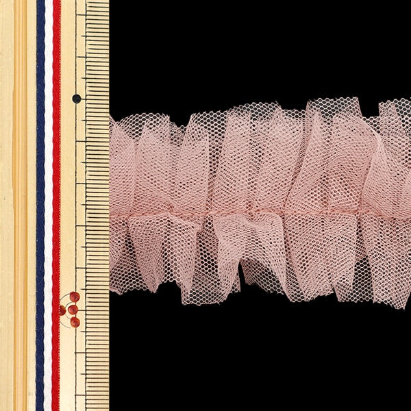 チュール 『ネロリローズ フリルチュールテープ ピンク NR-03』 KIYOHARA 清原