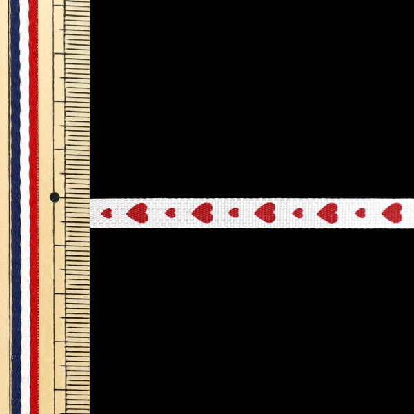 【数量5から】 リボン 『タイニーハート 幅約6mm 1番色』 AOYAMARIBBON 青山リボン