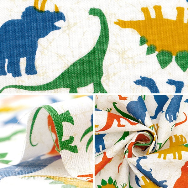 【数量5から】 生地 『スケア キッズフェス ダイナソー カラフル 850449-1-1』