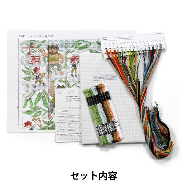 Kit de bordado "Historia nostálgica Jack and Bean Tree 7581" Olympus