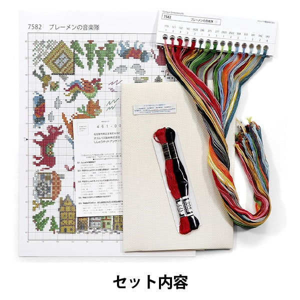 Embroidery kit "Nostalgic Story Bremen's Music Corps 7582" Olympus