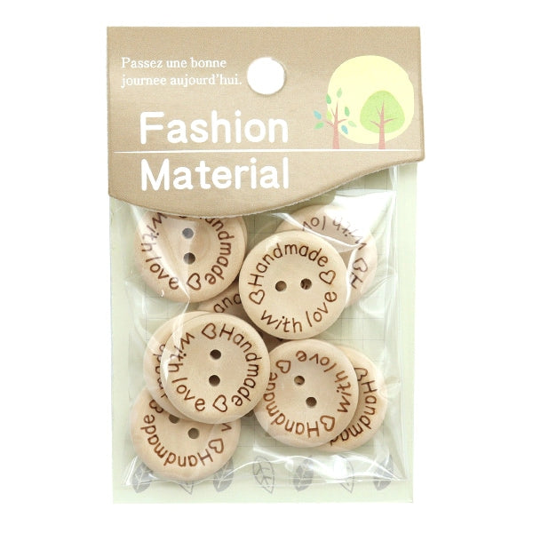 按鈕“木質按鈕混合25mm天然WB25I”