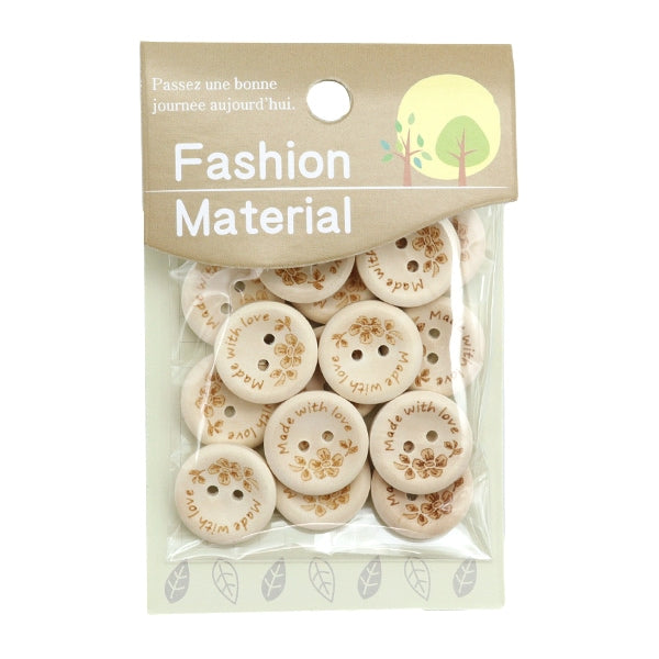 按鈕“木材按鈕混合20mm天然WB20J”