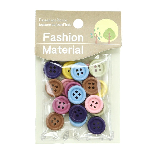 按鈕“木材按鈕混合15mm彩色CWB02”